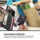 For Samsung Galaxy Note20 Ultra Magnetic Wallet Card Bag Leather Phone Case(Black)