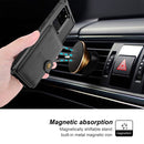 For Samsung Galaxy Note20 Ultra Magnetic Wallet Card Bag Leather Phone Case(Black)