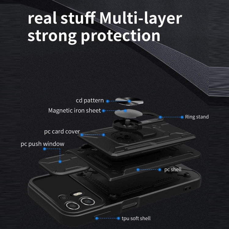 For Motorola Edge 20 Lite Sliding Camshield Card Phone Case(Grey)