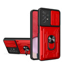For Samsung Galaxy A13 4G Sliding Camshield Card Phone Case(Red)