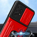 For Samsung Galaxy A13 4G Sliding Camshield Card Phone Case(Red)
