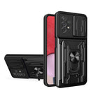 For Samsung Galaxy A13 4G Sliding Camshield Card Phone Case(Black)