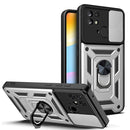 For Xiaomi Redmi 10C 4G Sliding Camera Cover Design TPU+PC Phone Case(Silver)