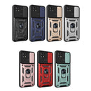 For Xiaomi Redmi 10C 4G Sliding Camera Cover Design TPU+PC Phone Case(Blue)