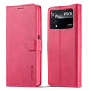 For Xiaomi Poco X4 Pro 5G LC.IMEEKE Calf Texture Leather Phone Case(Red)
