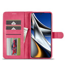 For Xiaomi Poco X4 Pro 5G LC.IMEEKE Calf Texture Leather Phone Case(Red)