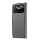 For Xiaomi Poco X4 Pro 5G LC.IMEEKE Calf Texture Leather Phone Case(Grey)