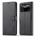 For Xiaomi Poco M4 Pro LC.IMEEKE Calf Texture Leather Phone Case(Black)