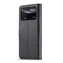 For Xiaomi Poco M4 Pro LC.IMEEKE Calf Texture Leather Phone Case(Black)
