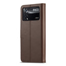 For Xiaomi Poco M4 Pro LC.IMEEKE Calf Texture Leather Phone Case(Coffee)