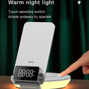 TOTUDESIGN S7 Omnipotent Series 3 in 1 Automatic Alignment Night Light Alarm Clock Wireless Charging(White)