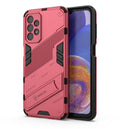 For Samsung Galaxy A23 Punk Armor 2 in 1 PC + TPU Shockproof Phone Case with Invisible Holder(Light Red)