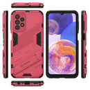 For Samsung Galaxy A23 Punk Armor 2 in 1 PC + TPU Shockproof Phone Case with Invisible Holder(Light Red)
