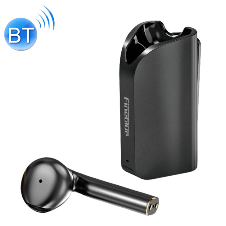 Fineblue F5 PRO CVC8.0 Noise Reduction Lavalier Unilateral Bluetooth Earphone(Black)