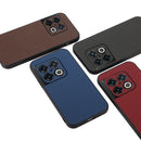 For OnePlus 10 Pro Accurate Hole Carbon Fiber Texture PU Phone Case(Blue)
