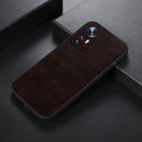 For Xiaomi 12 Pro Genuine Leather Double Color Crazy Horse Phone Case(Coffee)