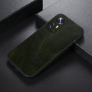 For Xiaomi 12 Pro Genuine Leather Double Color Crazy Horse Phone Case(Green)