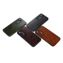 For Xiaomi 12 / 12X Genuine Leather Double Color Crazy Horse Phone Case(Coffee)