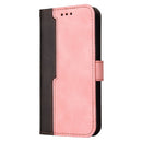 For vivo Y55 5G/Y75 5G/T1 5G Stitching-Color Horizontal Flip Leather Case(Pink)