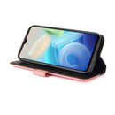 For vivo Y55 5G/Y75 5G/T1 5G Stitching-Color Horizontal Flip Leather Case(Pink)