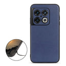 For OnePlus 10 Pro Accurate Hole Lambskin Texture Genuine Leather Phone Case(Blue)