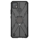 For OPPO Realme C21Y Armor Bear Shockproof PC + TPU Phone Case(Black)