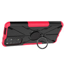 For Xiaomi Redmi Note 11/Redmi Note 11S 4G Global Armor Bear Shockproof PC + TPU Phone Case(Rose Red)