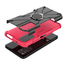 For Xiaomi Redmi Note 11/Redmi Note 11S 4G Global Armor Bear Shockproof PC + TPU Phone Case(Rose Red)