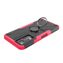 For Infinix Note 11 Armor Bear Shockproof PC + TPU Phone Case(Rose Red)