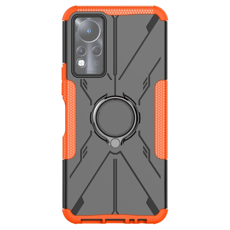 For Infinix Note 11 Armor Bear Shockproof PC + TPU Phone Case(Orange)