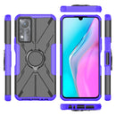 For Infinix Note 11 Armor Bear Shockproof PC + TPU Phone Case(Purple)