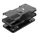 For Infinix Note 11 Armor Bear Shockproof PC + TPU Phone Case(Black)