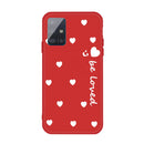 For Galaxy A51 Smiling Love Heart Pattern Frosted TPU Protective Case(Red)