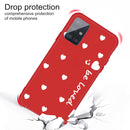 For Galaxy A51 Smiling Love Heart Pattern Frosted TPU Protective Case(Red)
