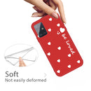 For Galaxy A51 Smiling Love Heart Pattern Frosted TPU Protective Case(Red)