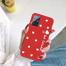 For Galaxy A51 Smiling Love Heart Pattern Frosted TPU Protective Case(Red)