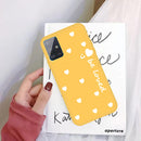 For Galaxy A51 Smiling Love Heart Pattern Frosted TPU Protective Case(Yellow)