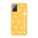 For Galaxy A51 Smiling Love Heart Pattern Frosted TPU Protective Case(Yellow)