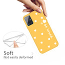 For Galaxy A51 Smiling Love Heart Pattern Frosted TPU Protective Case(Yellow)