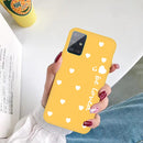 For Galaxy A51 Smiling Love Heart Pattern Frosted TPU Protective Case(Yellow)