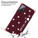 For Galaxy A51 Smiling Love Heart Pattern Frosted TPU Protective Case(Wine Red)