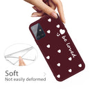 For Galaxy A51 Smiling Love Heart Pattern Frosted TPU Protective Case(Wine Red)