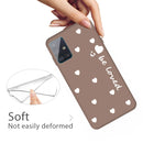 For Galaxy A51 Smiling Love Heart Pattern Frosted TPU Protective Case(Khaki)