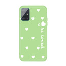 For Galaxy A51 Smiling Love Heart Pattern Frosted TPU Protective Case(Green)