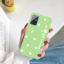 For Galaxy A51 Smiling Love Heart Pattern Frosted TPU Protective Case(Green)