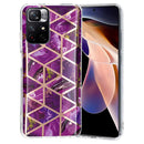 For Xiaomi Redmi Note 11 4G Electroplating Pattern TPU Phone Case(Purple Rhombus)