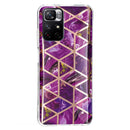 For Xiaomi Redmi Note 11 4G Electroplating Pattern TPU Phone Case(Purple Rhombus)