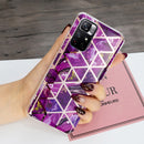 For Xiaomi Redmi Note 11 4G Electroplating Pattern TPU Phone Case(Purple Rhombus)