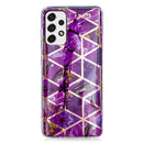 For Samsung Galaxy A33 5G Electroplating Pattern TPU Phone Case(Purple Rhombus)