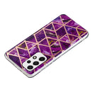 For Samsung Galaxy A33 5G Electroplating Pattern TPU Phone Case(Purple Rhombus)